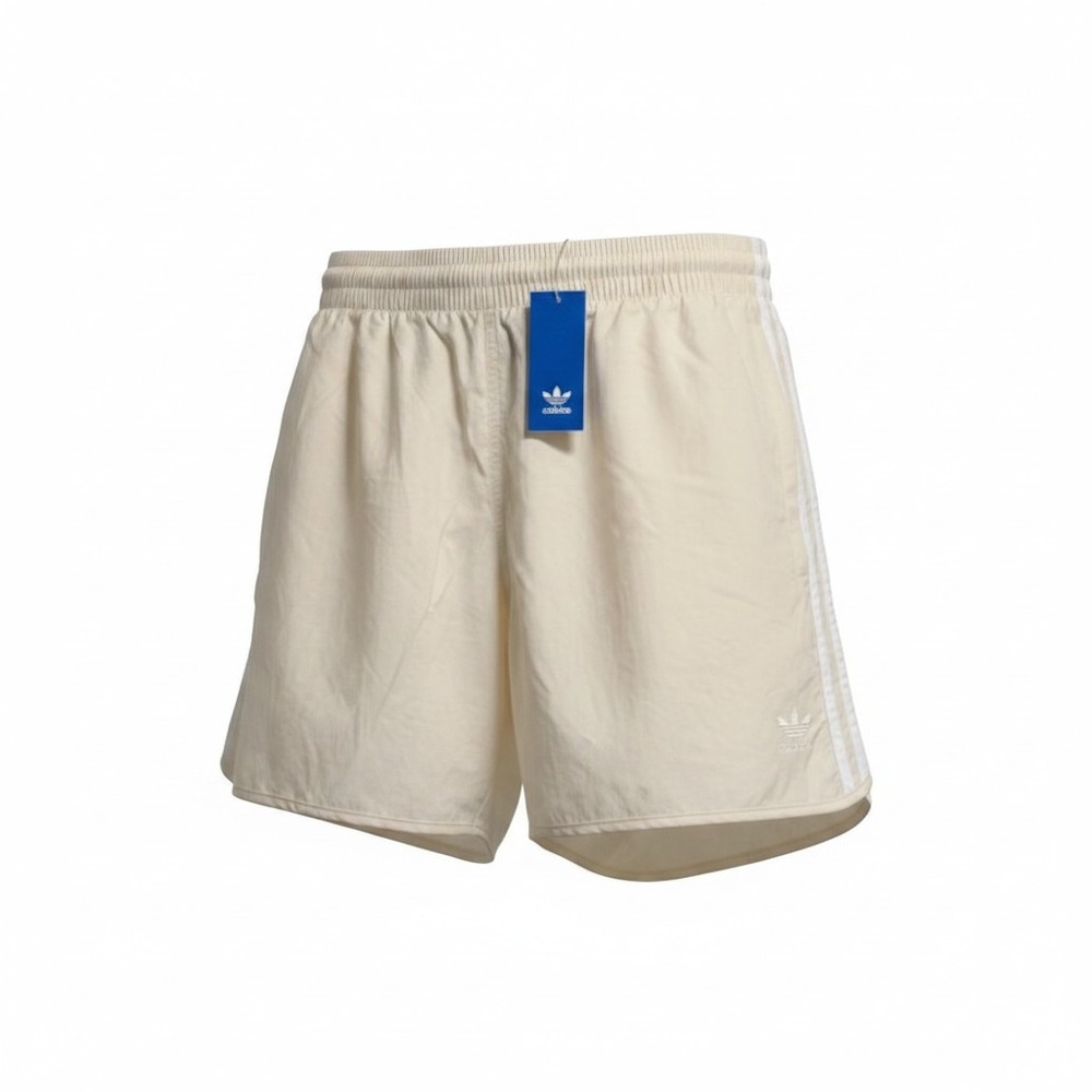 Adidas Sprinter Shorts Mens 2XL Wonder White IM9417 Retro 3-Stripes Nylon NEW